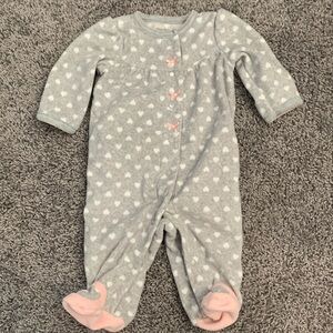 Simple Joys Gray Fleece Sleeper Size 0-3M EUC